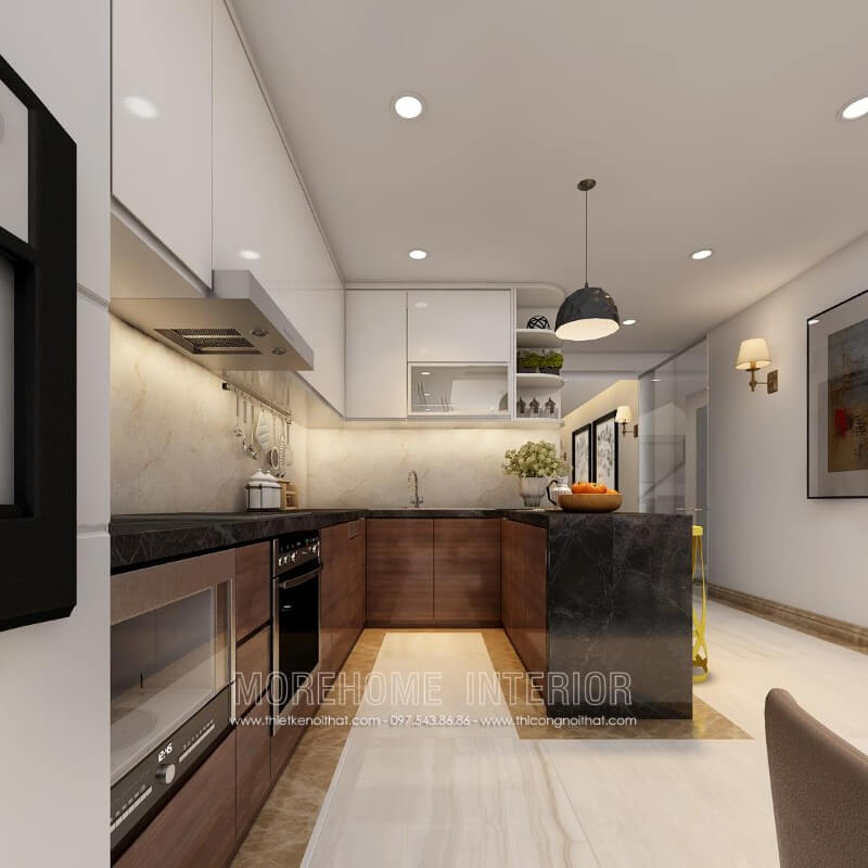 Thiết kế nội thất tủ bếp đẹp tại Tp Hồ Chí Minh phong cách hiện đại Thiết kế và sản xuất tủ bếp đẹp