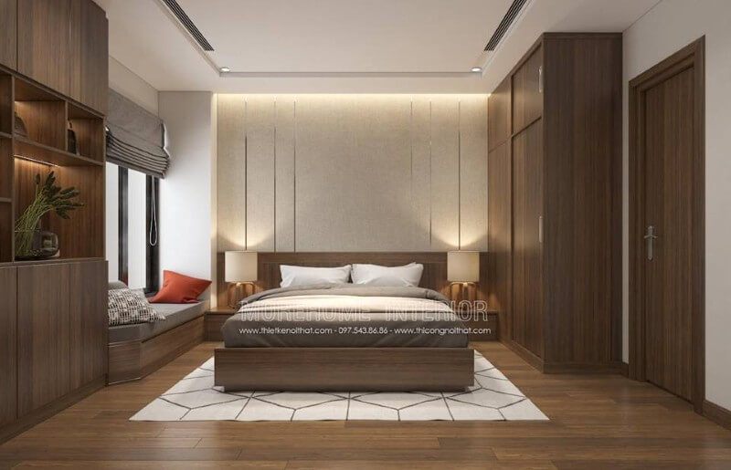 Giường ngủ gỗ công nghiệp thiết kế đẹp, mang đến sự sang trọng cho phòng ngủ