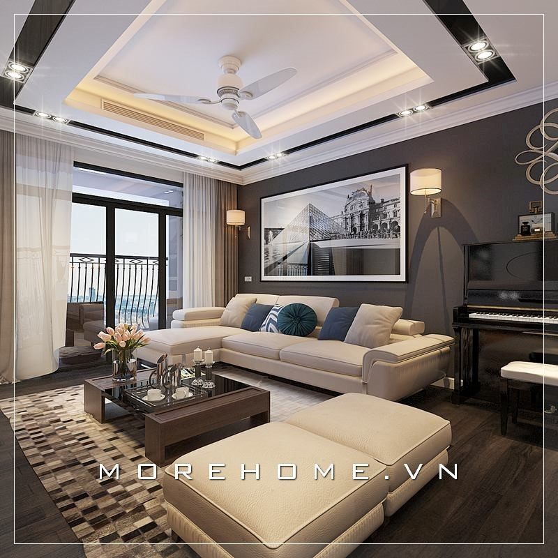 Ghế sofa trong phòng khách làm cho không gian trở nên thoải mái, sang trọng mỗi khi bạn bước vào.